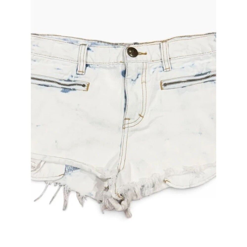 Free People Acid Wash Denim Cutoff Jean Shorts Size 28 Boho